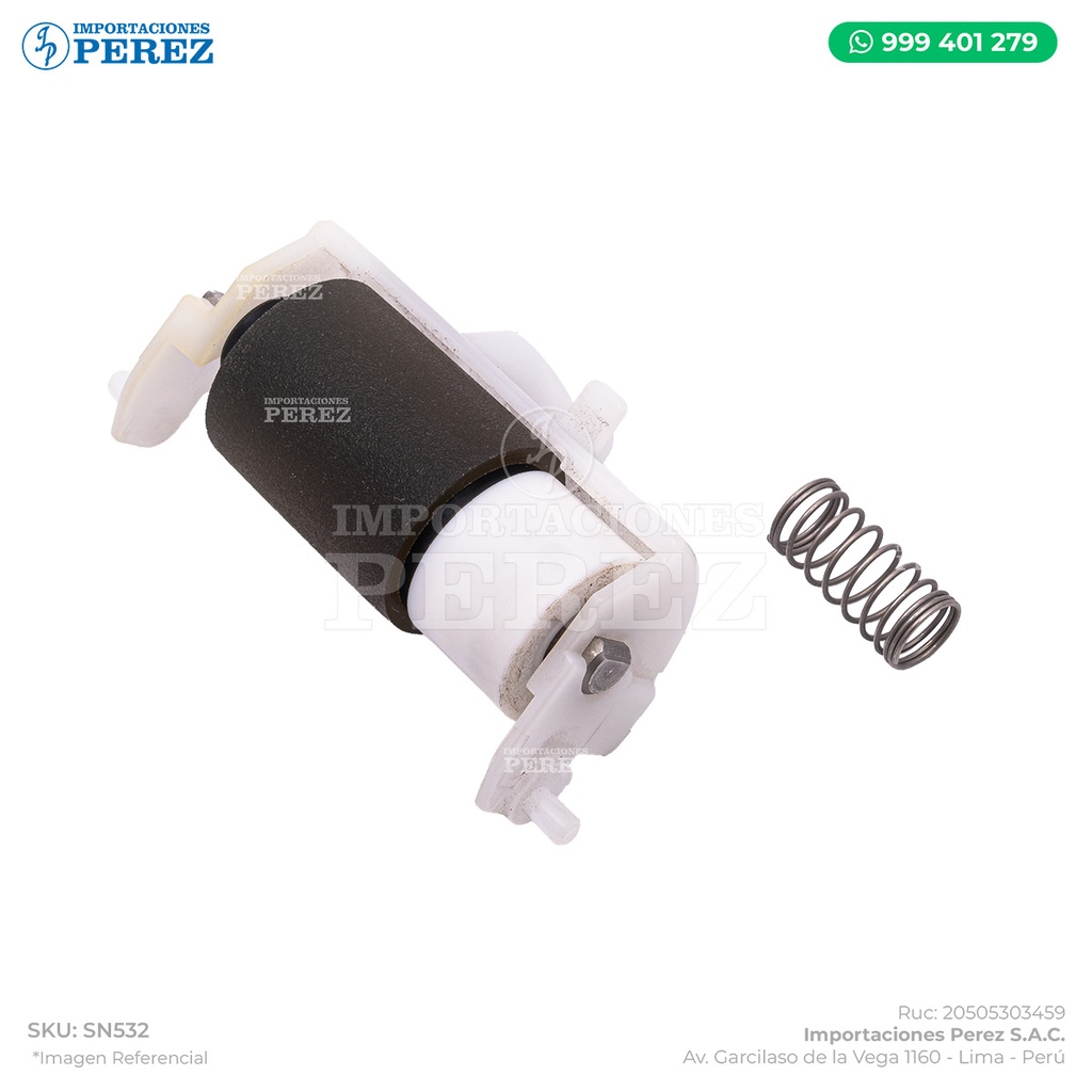 Rueda Separación ADF con base (ROLLER + SHAFT + HOLDER + SPRING + TORQUE LIMITER) - SEMI-NUEVO [Original - Konica Minolta]