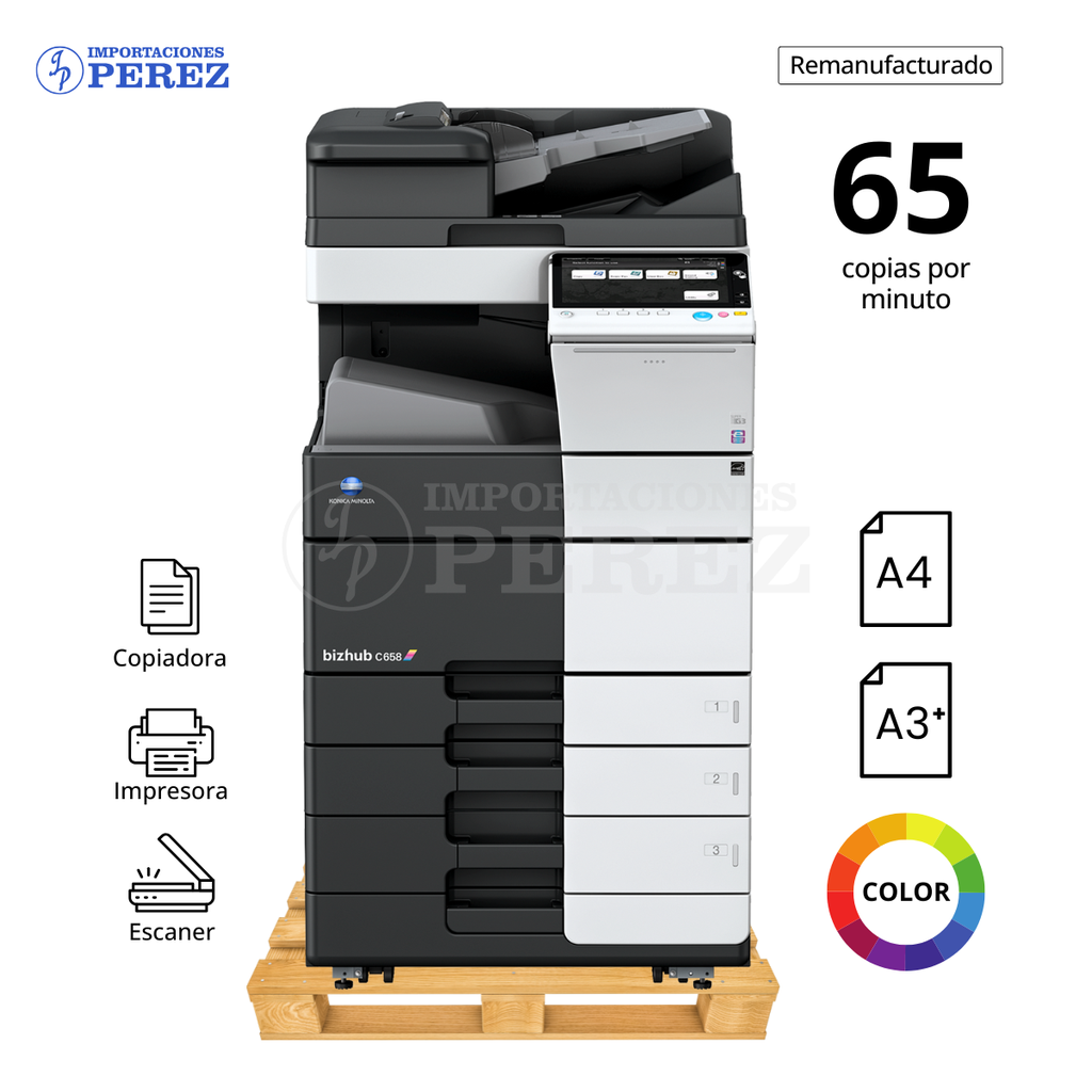 Fotocopiadora Konica Minolta Bizhub C658 REMANUFACTURADA (110v/220v)