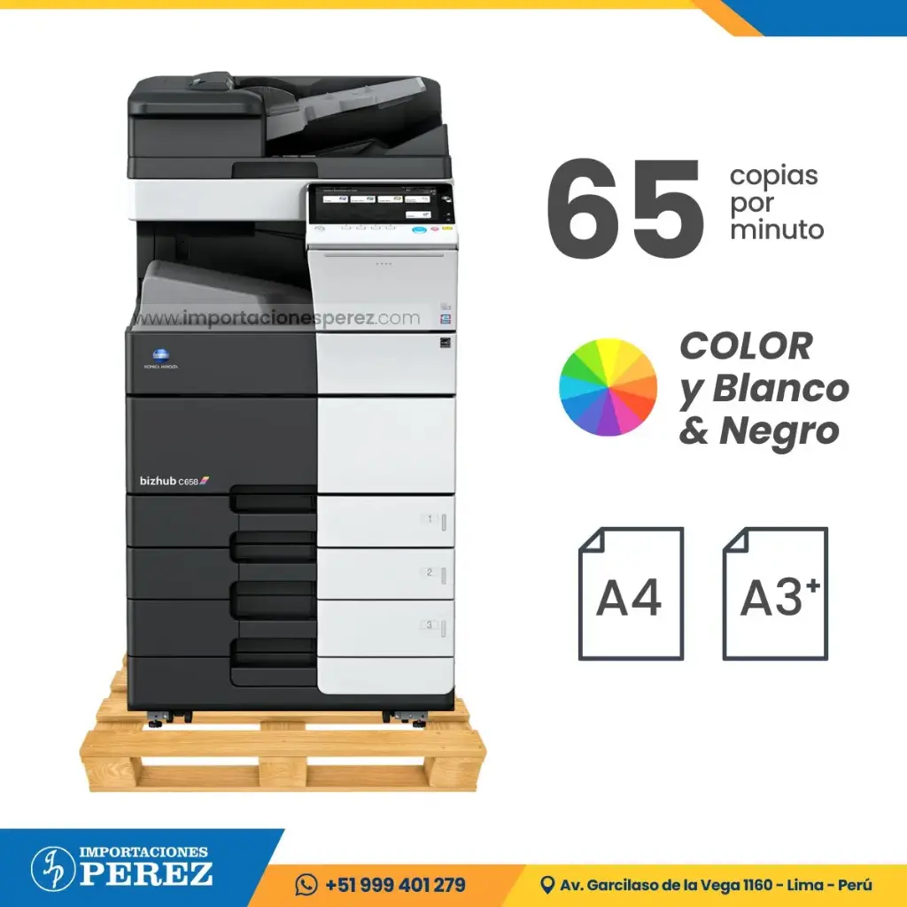 Fotocopiadora Konica Minolta Bizhub C658 REMANUFACTURADA 