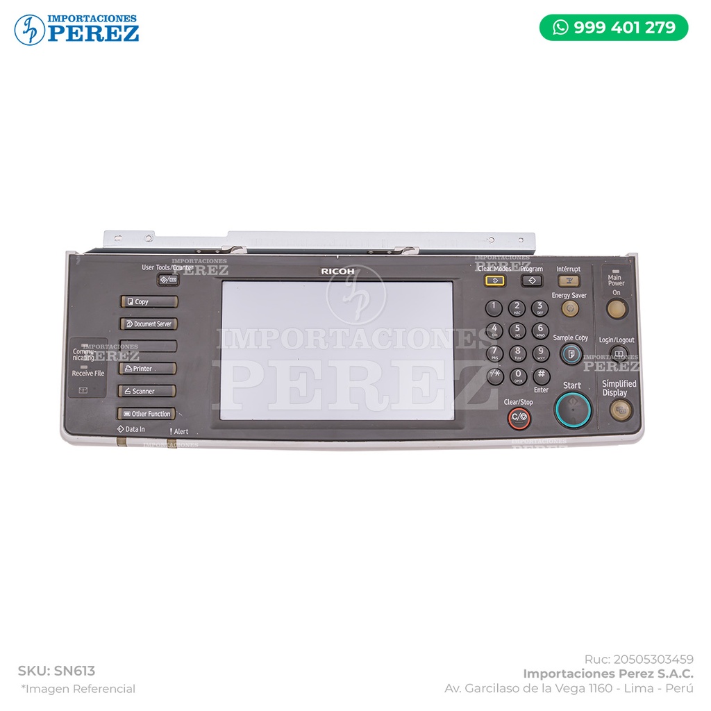 Panel Completo 110v (OPERATION SUB-UNIT: OVL-C1: NA: ASSY) - SEMI-NUEVO [Original - Ricoh]