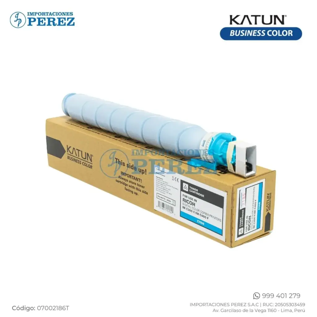 Toner Cartucho Cyan Ricoh [Katun Business Color] 110/220v 146g 