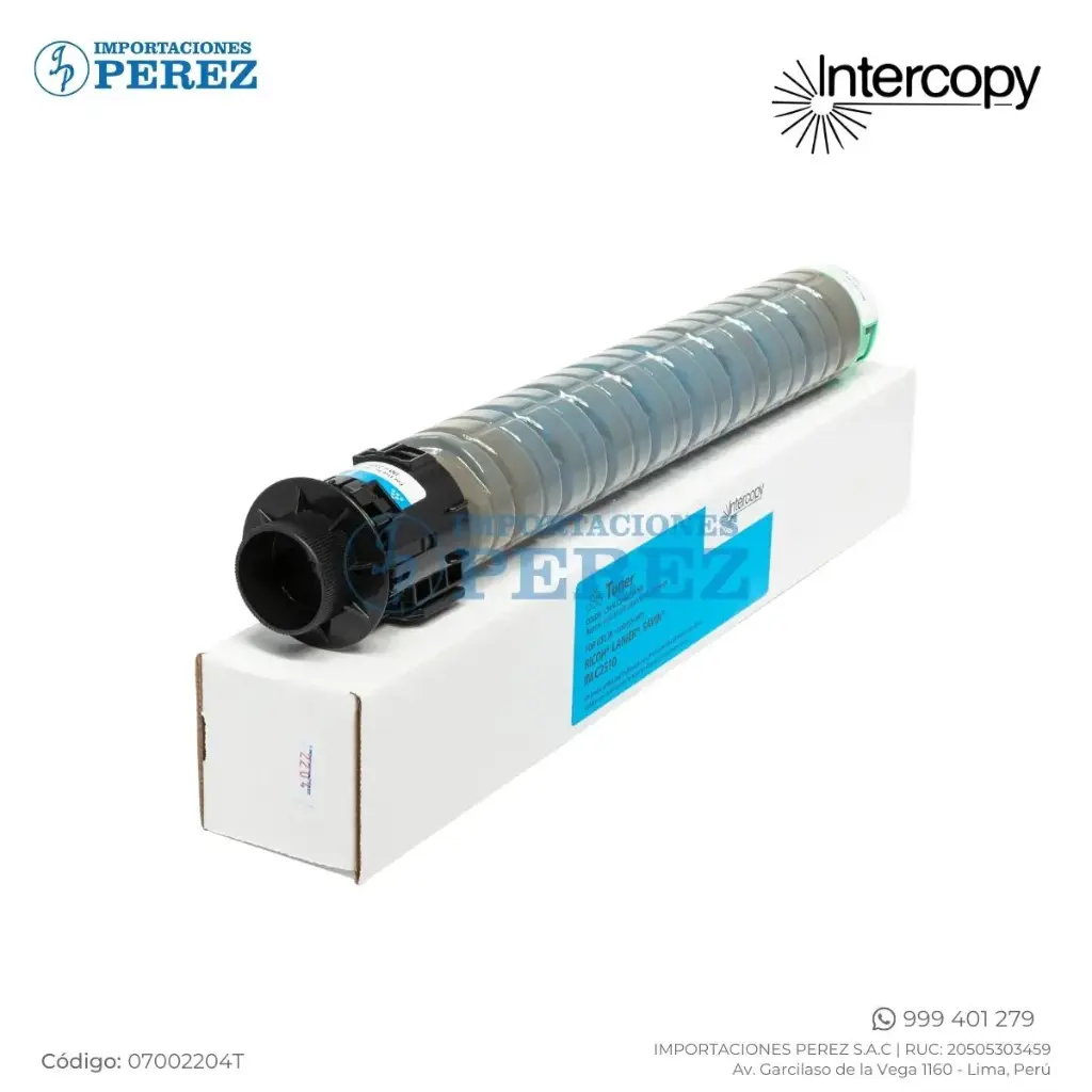 Toner Cartucho Cyan Ricoh [Intercopy] 163g