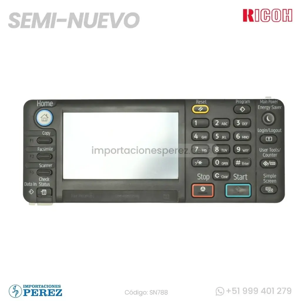 Panel NA-110/120V (OPERATION SUB-UNIT:ST-C5:NA:ASS'Y) SEMI-NUEVO [Original - Ricoh]