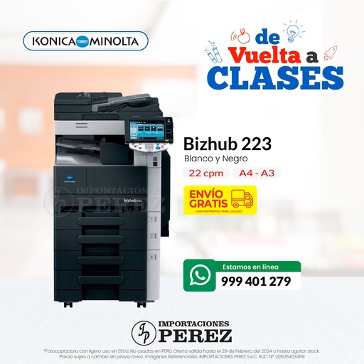 [0103056] Fotocopiadora Konica Minolta Bizhub 223