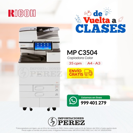 [0107057] Fotocopiadora Ricoh MP C3504
