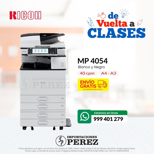 [0107145] Fotocopiadora Ricoh MP 4054 