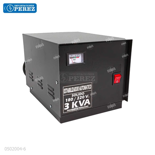 [0502004] Estabilizador 3000w Nacional [Erfox] - (220v a 220v) Carcasa Negra ***garantía de 03 meses***
