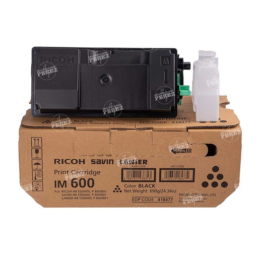 [07001908] Toner Cartucho Ricoh [Ricoh Original] (690g) Type IM600