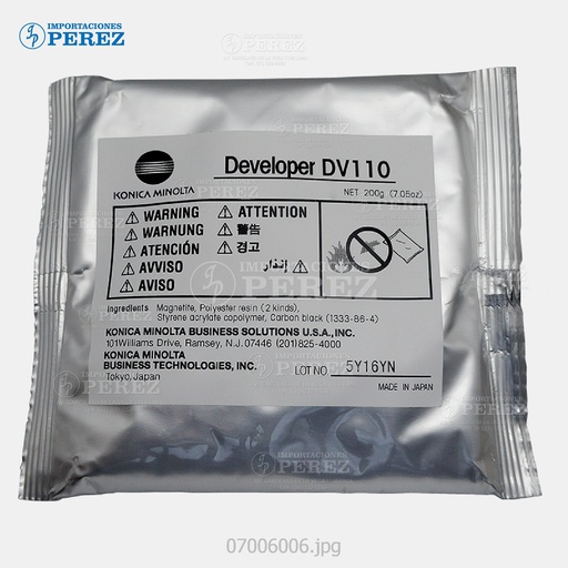 [07006006] Revelador [Konica Minolta - Original] Negro (DV110) 