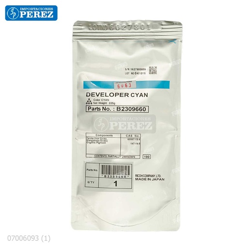 [07006063] Revelador [Ricoh - Original] Cyan (-) 
