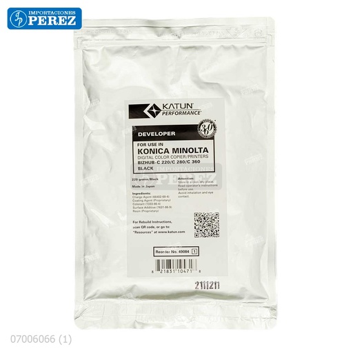 [07006066] Revelador Black 220g [Katun Performance]