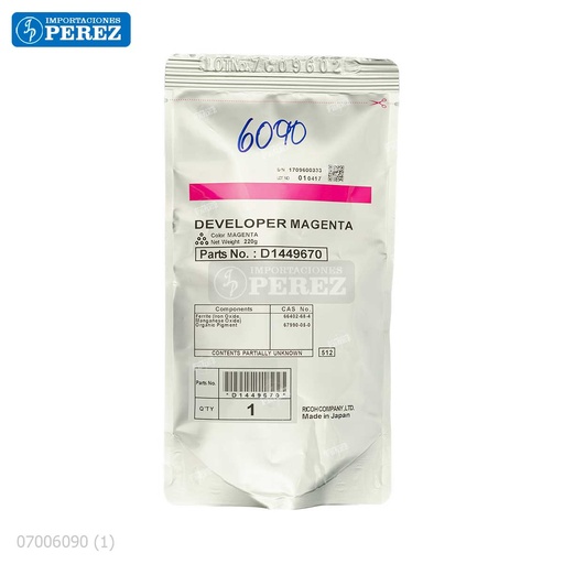 [07006090] Revelador [Ricoh - Original] Magenta (-) 