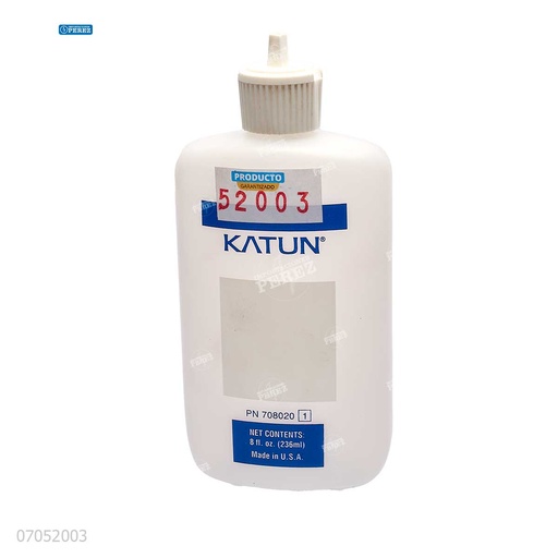 [07052003] Botella [Katun Perfomance] Plastica c/apriete Blanco (236ml) Para uso Técnico Ricoh/Canon/Sharp/Toshiba [.708020/-]