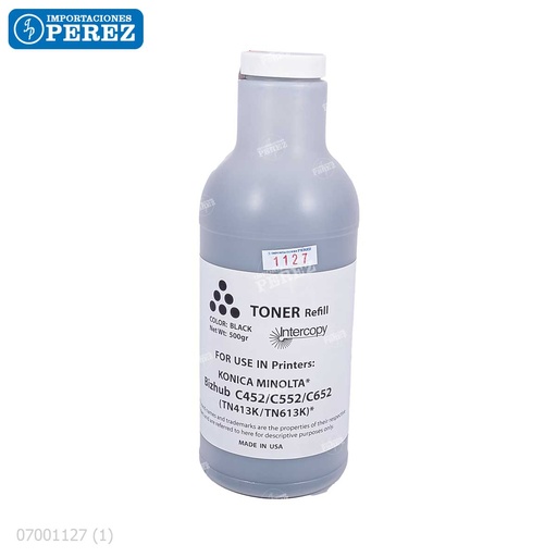 [07001127] Toner Recarga Black Konica Minolta [Intercopy] Botella/500g 
