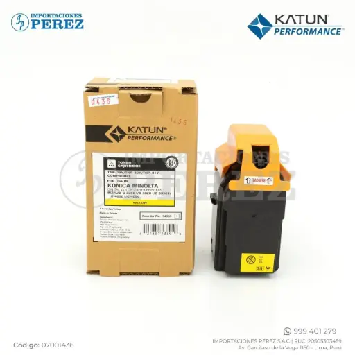 [07001436] Toner Cartucho Yellow 110v TNP79Y/TNP80Y/TNP81Y 163g [Katun Performance]