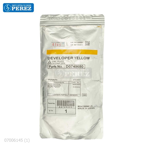 [07006145] Revelador Yellow 650g [Original - Ricoh]
