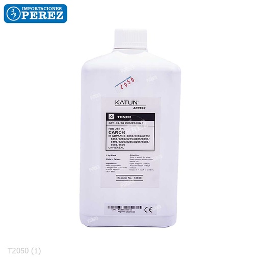 [07002050T] Toner Recarga Canon GPR37/GPR38 1000g [Katun Access]