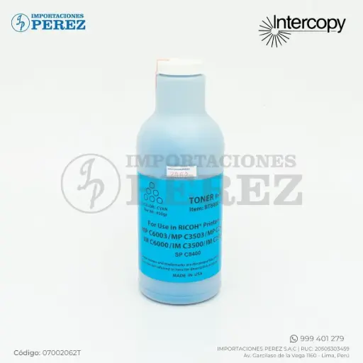 [07002061T] Toner Recarga Magenta Ricoh [Intercopy] Botella/500g 