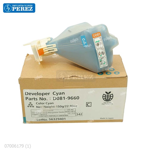 [07006179] Revelador Cyan 650g [Original - Ricoh]