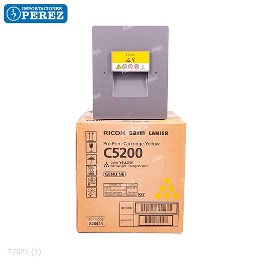 [07002071T] Toner Cartucho Yellow Ricoh [Original] 1020g 