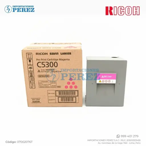 [07002076T] Toner Cartucho Magenta Ricoh [Original] 1099g 