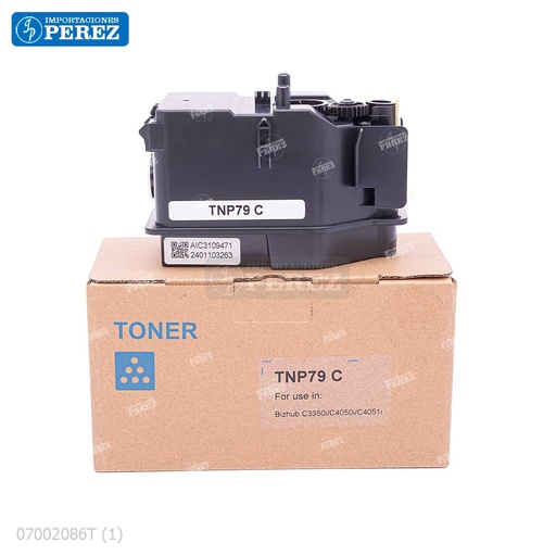 [07002086T] Toner Cartucho Cyan Konica Minolta [Dki] 220v TNP-79C/TNP-80C/TNP-81C 156g 