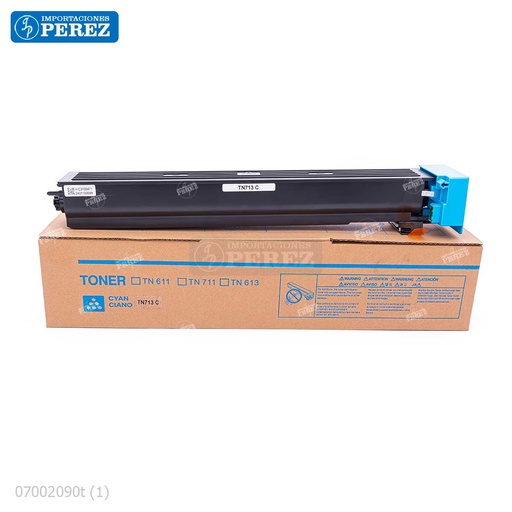 [07002090T] Toner Cartucho Cyan TN713C 565g Konica Minolta TN713K [DKI (Presentación Original]