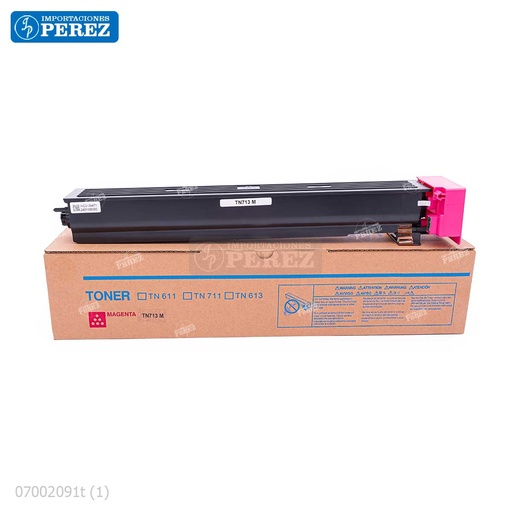 [07002091T] Toner Cartucho Magenta TN713M 565g Konica Minolta TN713K [DKI (Presentación Original]