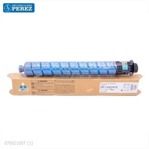 [07002100T] Toner Cartucho Cyan Ricoh [Dki - Presentación Original]  Type MPC2003 285g 