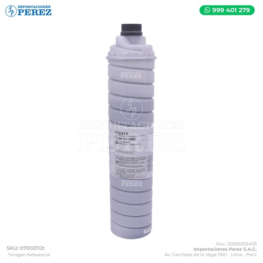 [07002112T] Toner Cartucho Ricoh [DKI - Presentación Original] Type 6110D 1100g