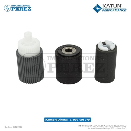 [07020286] Rueda ADF Kitx03 - Feed/Pickup/Separation Roller [Katun Performance]