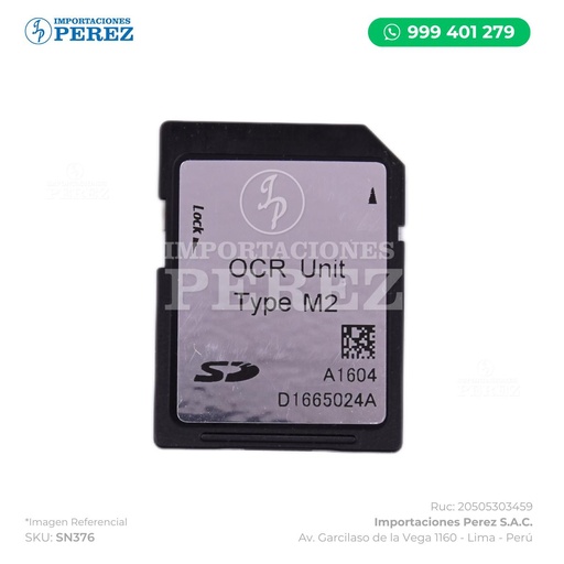[SN376] OCR Unit Type M2 - SEMI-NUEVO [Original - Ricoh]