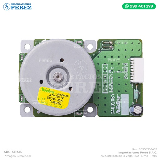 [SN415] Motor Principal/Papel 24V - 40W - Brushless Motor /40 - SEMI-NUEVO [Original - Konica Minolta]