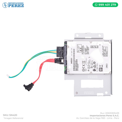 [SN420] Disco Duro Completo 250Gb (c/base + cable Poder + Cable Sata) - SEMI-NUEVO [Original - Konica Minolta]