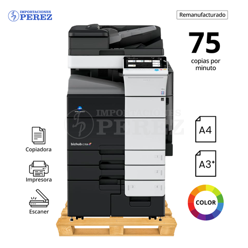 [0103121] Fotocopiadora Konica Minolta Bizhub C759 REMANUFACTURADA *****ANTES DE CONECTAR EL EQUIPO VERIFICAR EL VOLTAJE*****