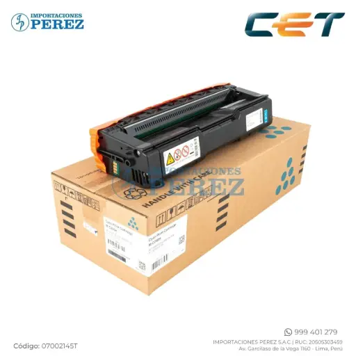 [07002145T] Toner Cartucho Cyan con Cilindro Ricoh [Cet] MC250H