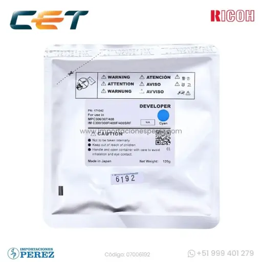 [07006192] Revelador Cyan 120g [Cet]