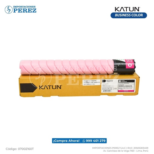 [07002160T] Toner Cartucho Magenta TN512M/TN324M 514g Konica Minolta [Katun Business Color]