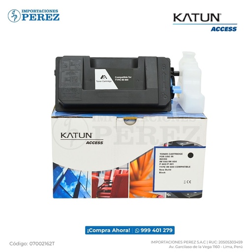 [07002162T] Toner Cartucho Ricoh [Katun Access] (690g) Type IM600 