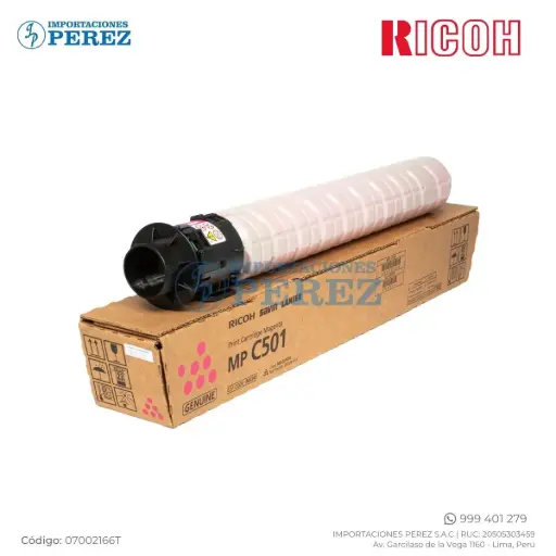 [07002166T] Toner Cartucho Magenta Ricoh [Original Ricoh] 260g 