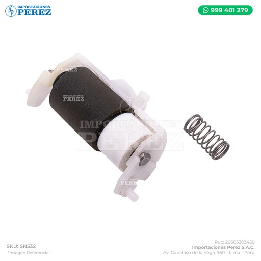 [SN532] Rueda Separación ADF con base (ROLLER + SHAFT + HOLDER + SPRING + TORQUE LIMITER) - SEMI-NUEVO [Original - Konica Minolta]