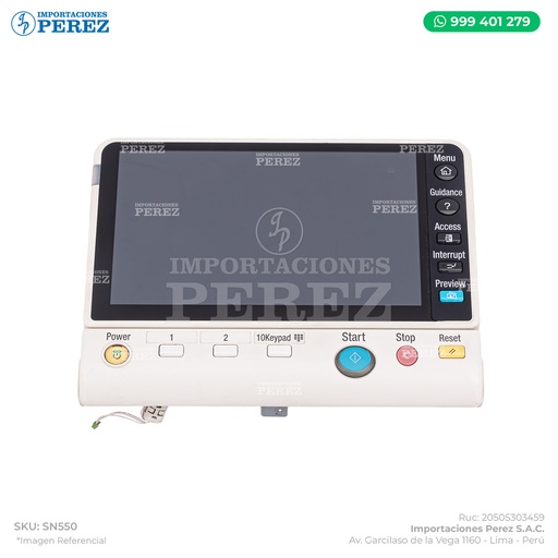 [SN550] Panel Completo Retráctil (PANEL ASSEMBLY) ***VER BASE Y PARTE DE ATRÁS*** - SEMI-NUEVO [Original - Konica Minolta]