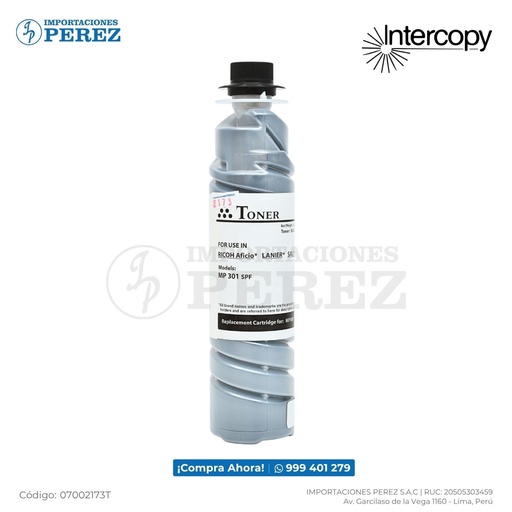 [07002173T] Toner Cartucho Ricoh [Intercopy] (220g) 