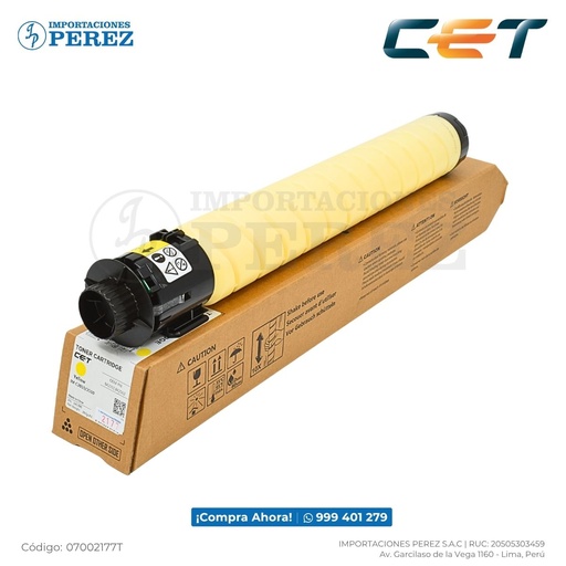 [07002177T] Toner Cartucho Yellow Ricoh [Cet] 275g