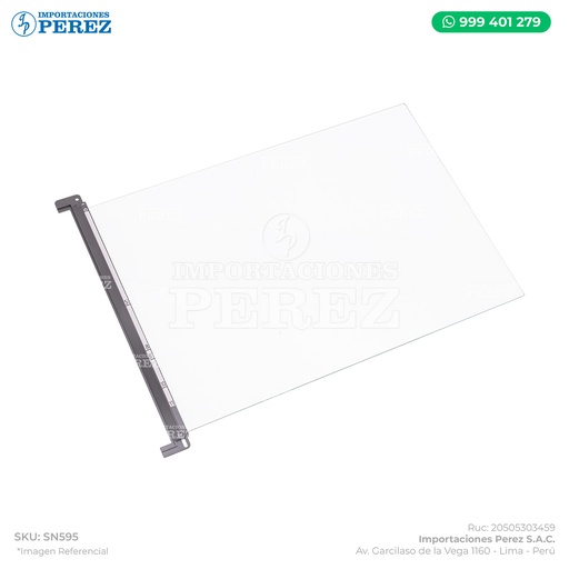 [SN595] Vidrio/Cristal Exposición Con Regleta Completo (EXPOSURE GLASS + SCALE:LEFT ASSY) - SEMI-NUEVO [Original - Ricoh]