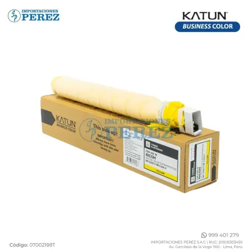 [07002188T] Toner Cartucho Yellow Ricoh [Katun Business Color] 110/220v 155g 