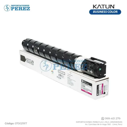 [07002191T] Toner Cartucho Magenta GPR61 Canon [Katun Business Color] 110/220v 680g 