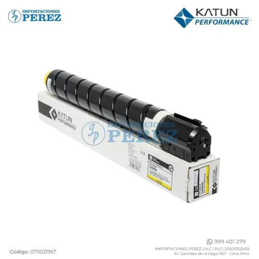 [07002196T] Toner Cartucho Yellow GPR66 Canon 110/220v 384g [Katun Performance]
