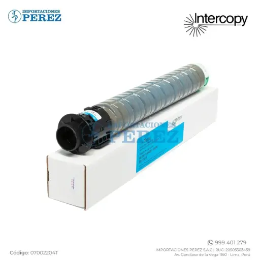 [07002204T] Toner Cartucho Cyan Ricoh [Intercopy] 163g